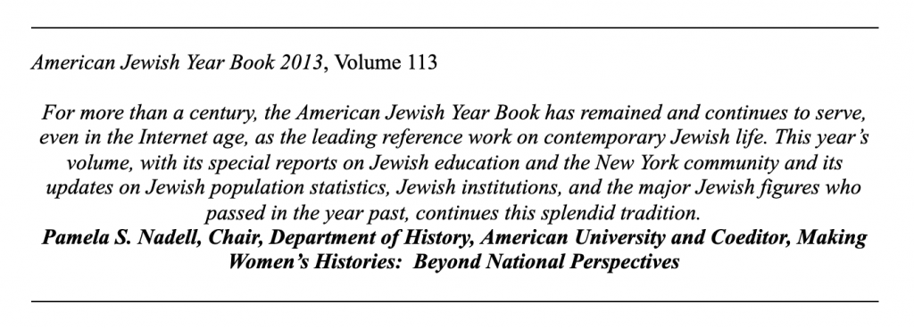 American Jewish Year Book | Center For Judaic Studies And Contemporary ...